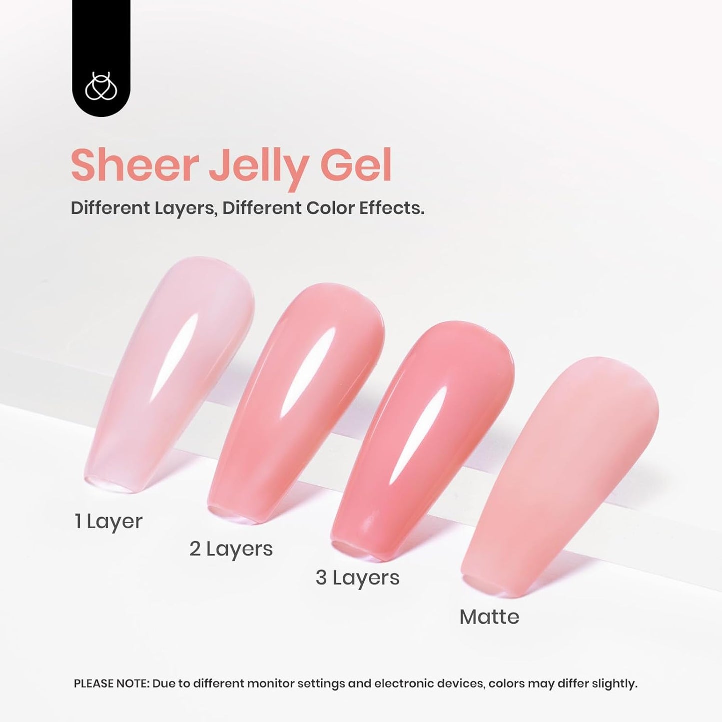 Beetles Nude Pink Gel Nail Polish, 15ml Pink Gel Polish Jelly Nude Color Translucent Nail Gel Nail Concealer Soak Off UV LED Nail Lamp Sheer Polish Nail Art Gifts for Girls Women