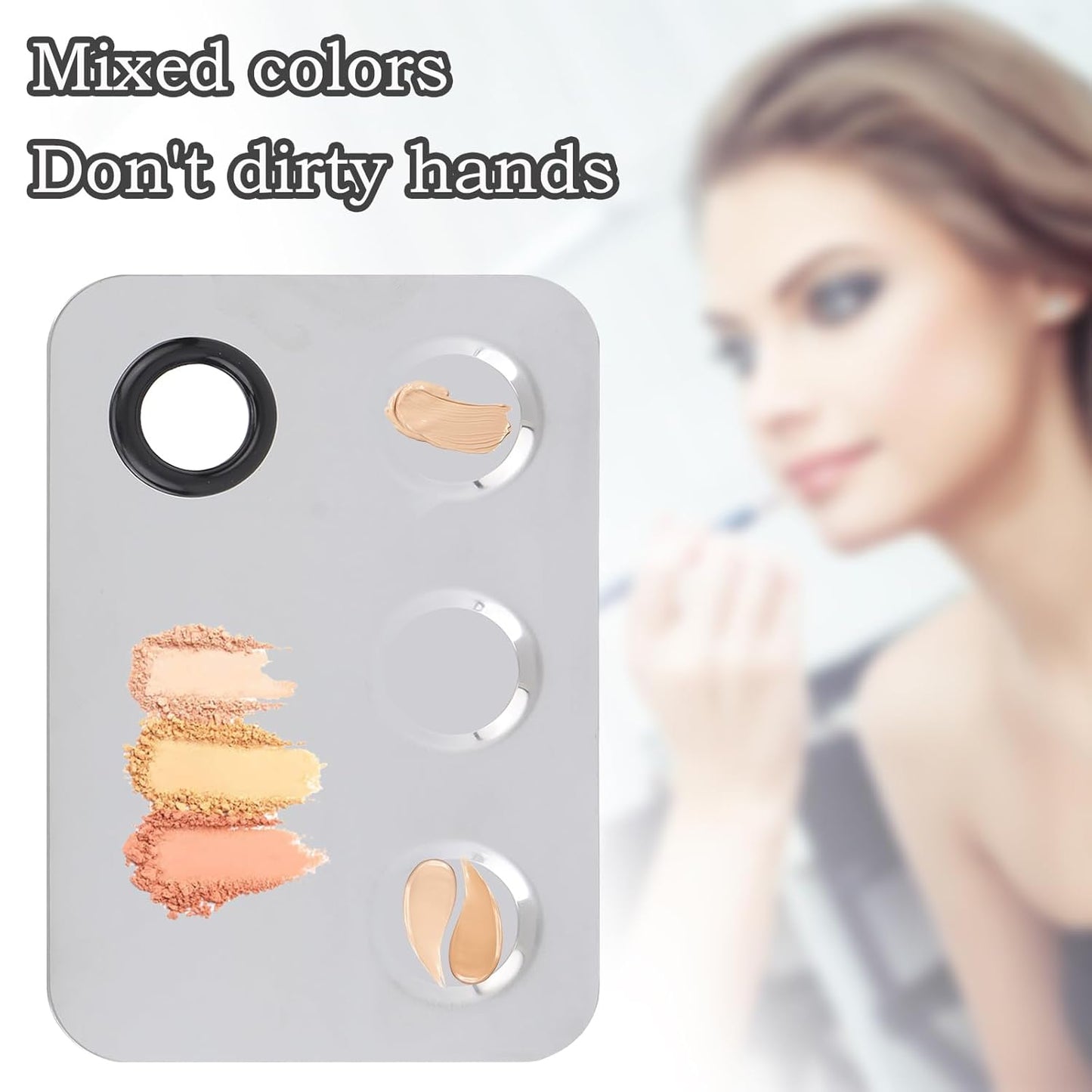 Makeup Palette, Professional Makeup Palette Cosmetic Mixer Cosmetic Palette Makeup Coloring Tools Makeup Tool With Spatula Suitable for Mixing Cosmetic Colors