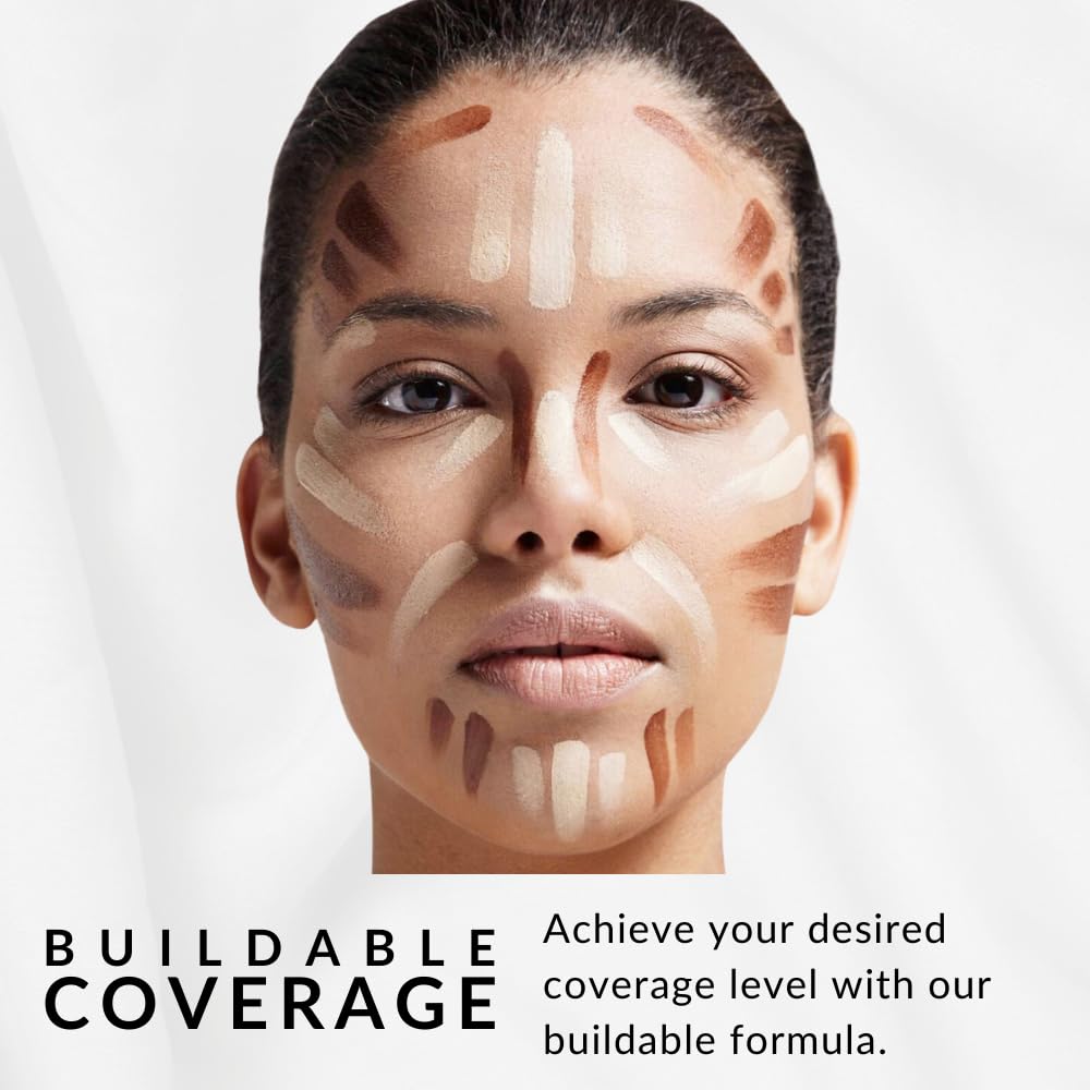 Base Strokes Crème Foundation Stick by Flori Roberts, Full Coverage for Women of Color or Deeper Skin Tones, Long Lasting Makeup, Natural Finish, Complexion Concealer & Corrector