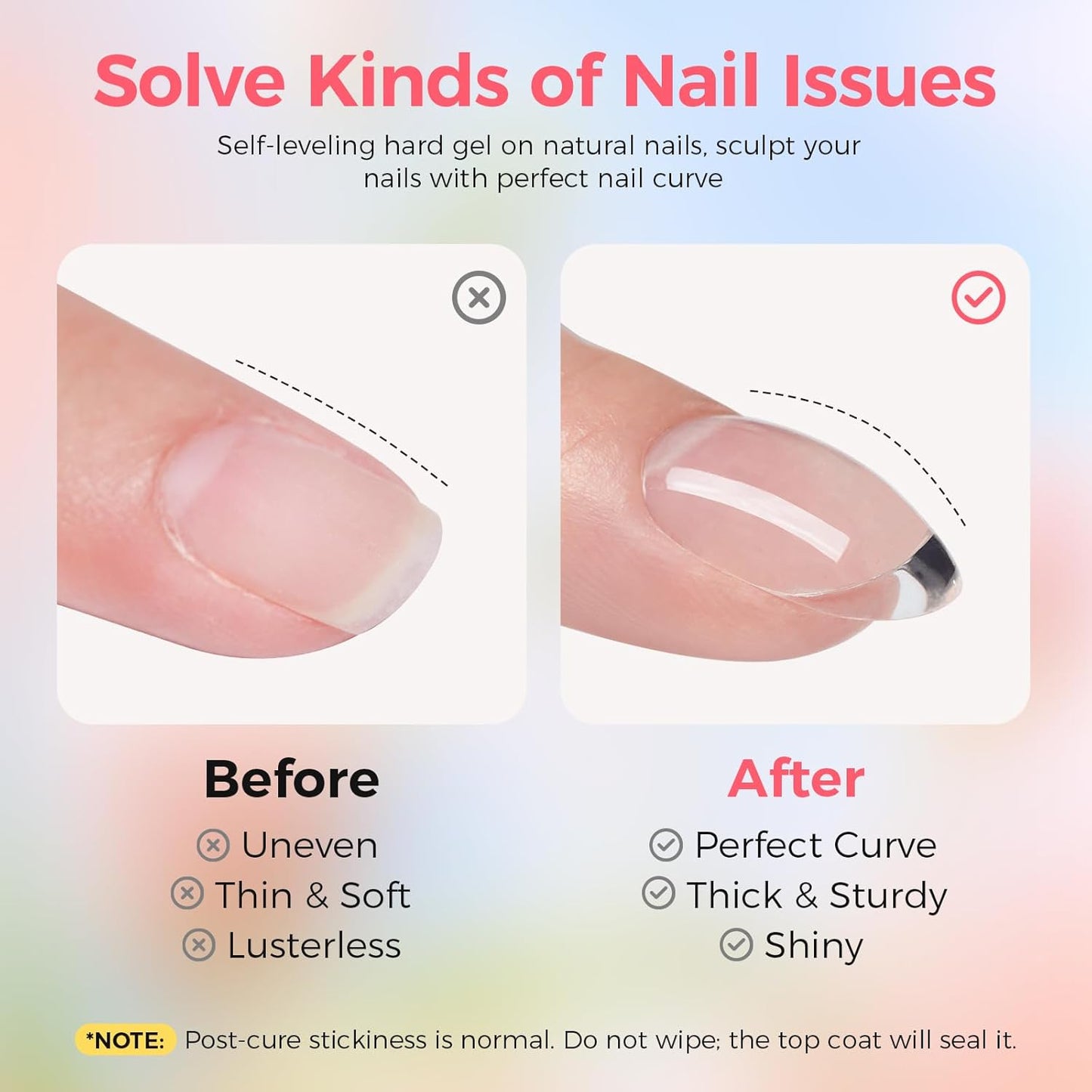 Builder Gel for Nails, 60g Pink Hard Gel for Nail Extension with 10 Nail Forms, Strengthener & Thickening, UV LED Lamp Cured Sculpture, Repair Broken Nails, Salon DIY Manicure Kit