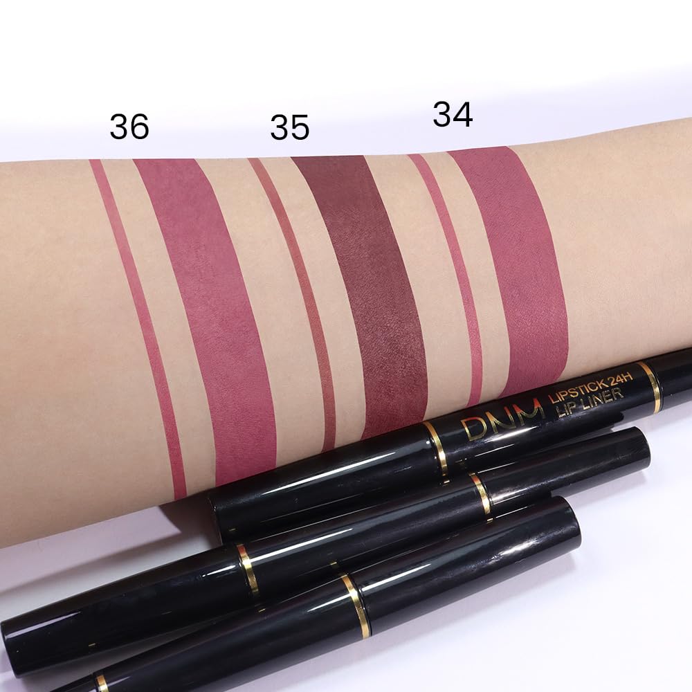 evpct 1Pcs Rose Red Matte Lip Liner and Lipstick for Women, Rose Magic Lipstick Lip Stain 24 Hours Original Lip Liner Makeup Stain Long Lasting Waterproof Smudge Proof labial Lip Pencil 34#