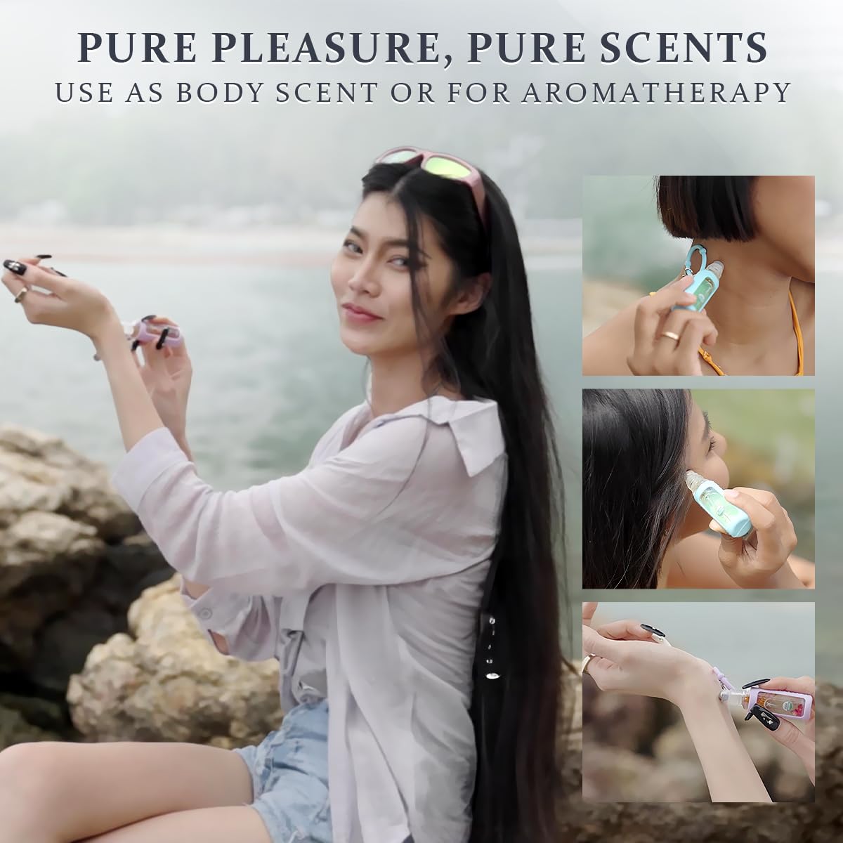 Orange Lavender Organic Nail Cuticle Oil Pen with Jojoba, Coconut MCT, and Rosehip for Nail Hydration, Growth & Strength, Travel Size Keychain(0.34 Fl Oz)