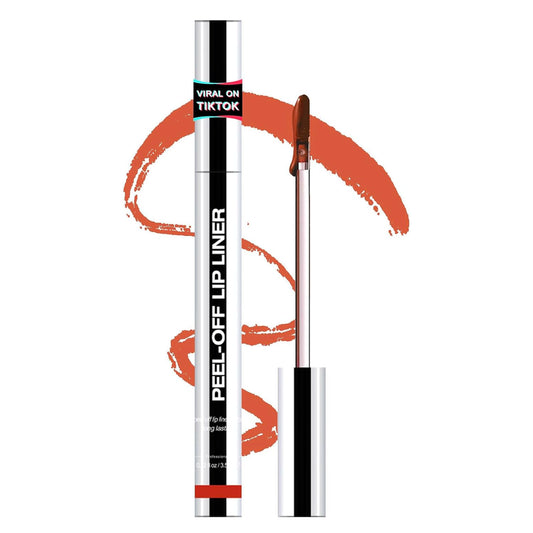Peel Off Lip Liner Stain - Long Lasting Natural Lip Stain Transfer-proof Lip Liner, Moisturizing Waterproof Lip Gloss Stain, Highly Pigmented Color for All Skin, Ideal Gifts for Women (Coral)