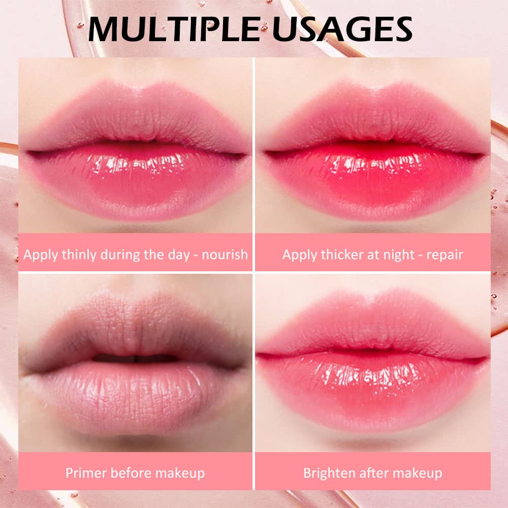 evpct 6Pcs Mini Clear Color Change Changing PH Tinted Lip Gloss Sets for Women, Lip Oil Gloss Balm Tint Stain Glaze Pack Hydrating Moisturizer Lipstick Magic labiales magicos 0.071fl.oz *6