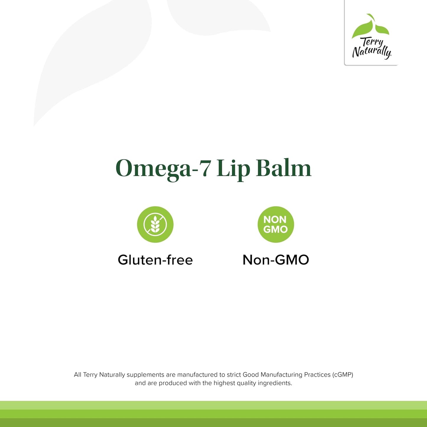 Terry Naturally Omega 7 Lip Balm - Hydrating Lip Care for Dry & Cracked Lips - Moisturizing Lip Balm with Organic Beeswax & Coconut Oil - Sea Buckthorn Seed Oil for Soothing Lip Care - 3 Pack