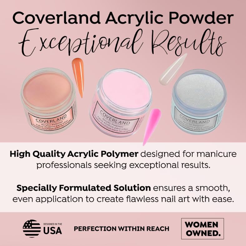 Tones Coverland Acrylic Nail Powder "I'm Alive" - Limited Edition Acrylic Powder for Nail Design, Sculpting, and Masking Nail Bed Imperfections - Professional Acrylic Nail Supplies - (1.5 Oz)