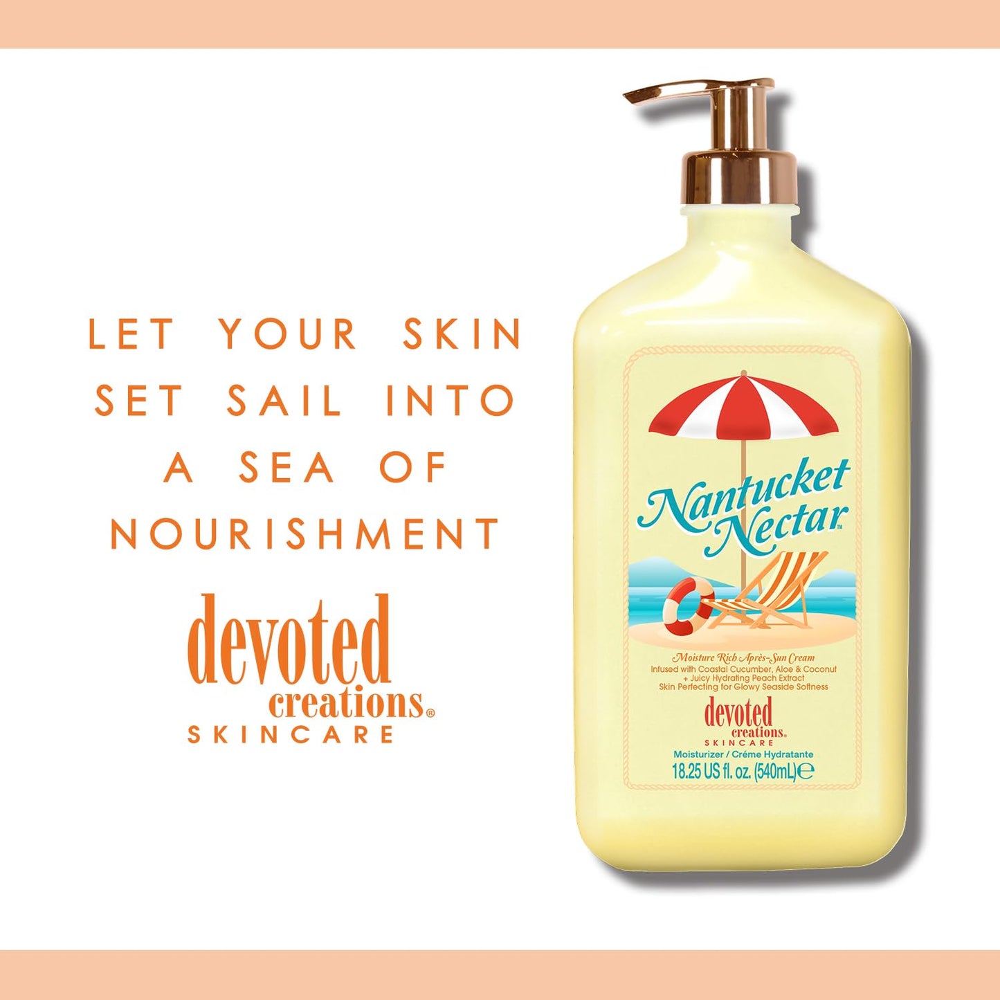 Devoted Creations Nantucket Nectar - Moisture Rich Après-Sun Cream After Sun Body Hydrator