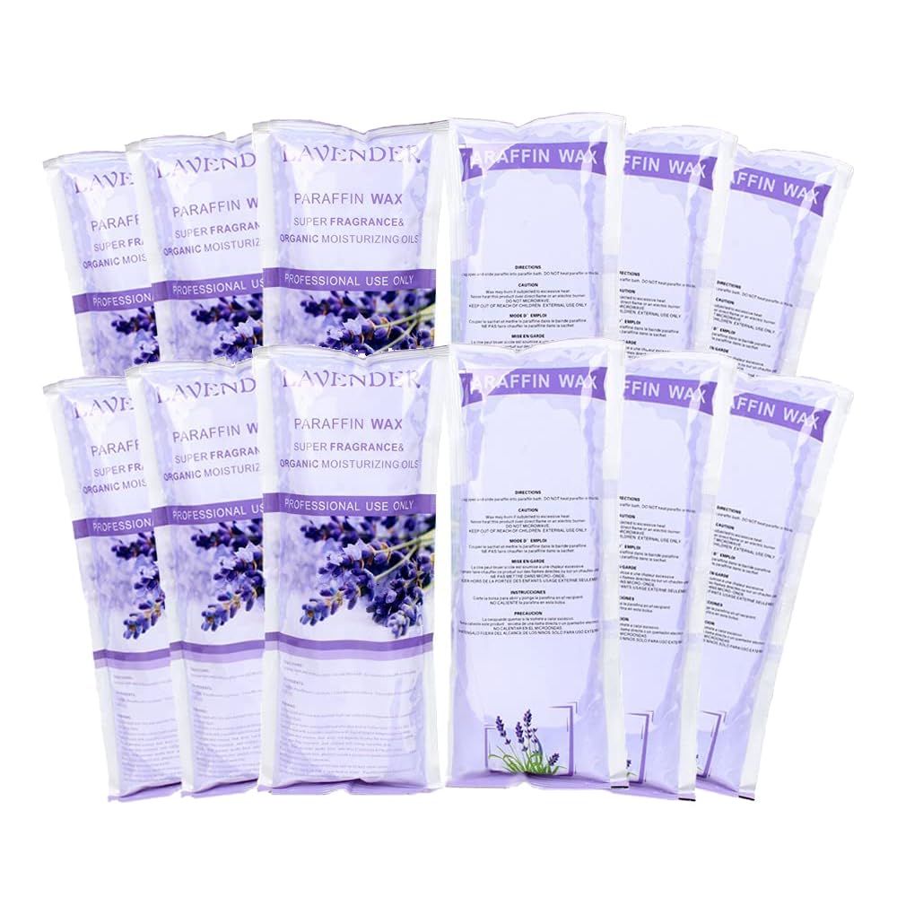 Toyar Paraffin Wax Refills, 12 Pack Lavender Scented Paraffin Wax Beads Blocks for Paraffin Bath, Paraffin Wax Machine Refills for Hand Feet Dry Skin,Rrelieves muscle fatigue, Hydration and nourish