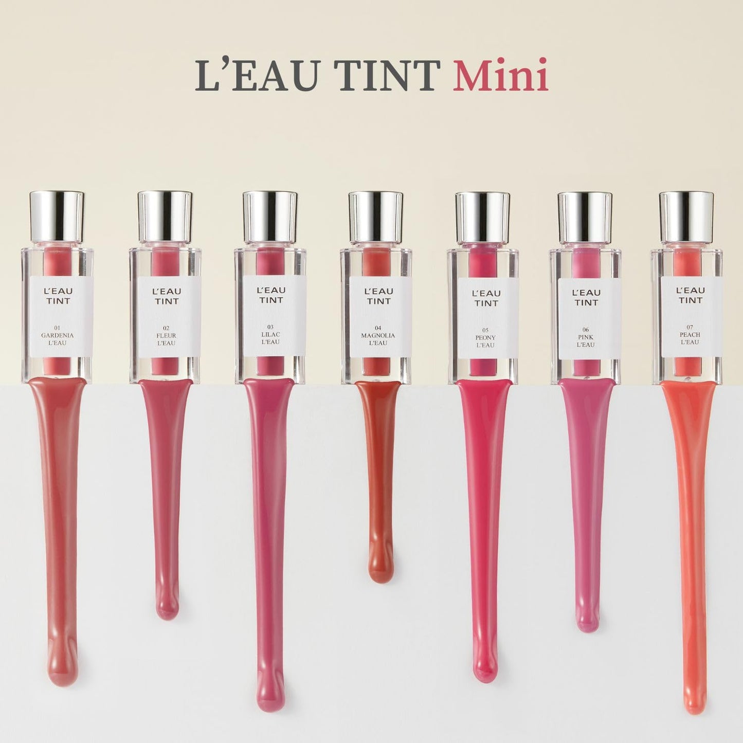 BBIA L’EAU Tint – Glossy & Glow Lip Stain, Watery Lip Tint, Non-Sticky, High Shine Finish, Long-lasting, Moisturizing, Lightweight, Natural, Daily Use, Vegan, Korean Lip Makeup (07 PEACH L'EAU - MINI)