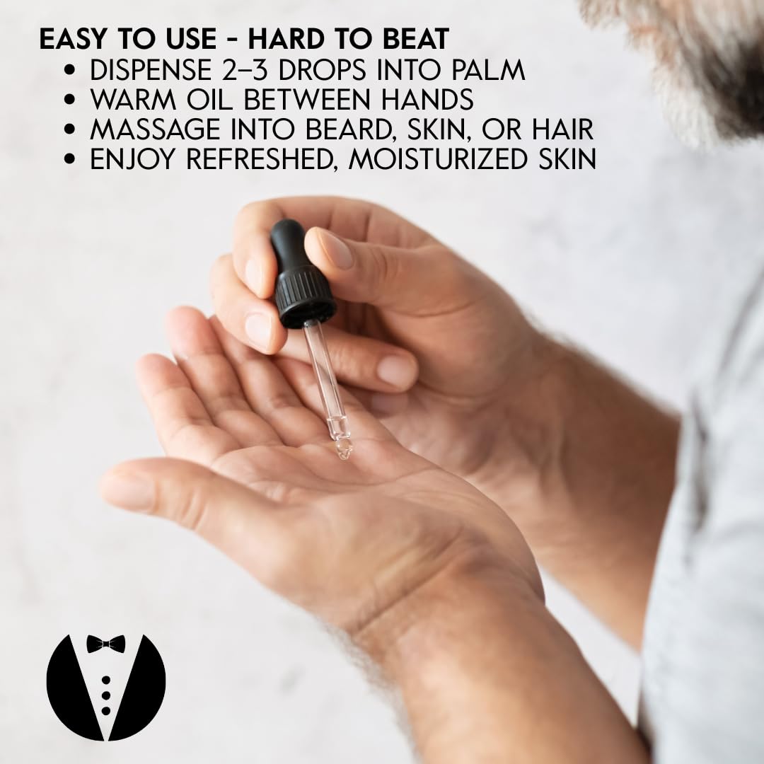 GROOM Forest Scented Beard Oil for Men | Woodsy Beard Conditioner & Moisturizer | Lightweight, Non-Greasy Formula | Softens Hair, Fights Flakes | 1 oz