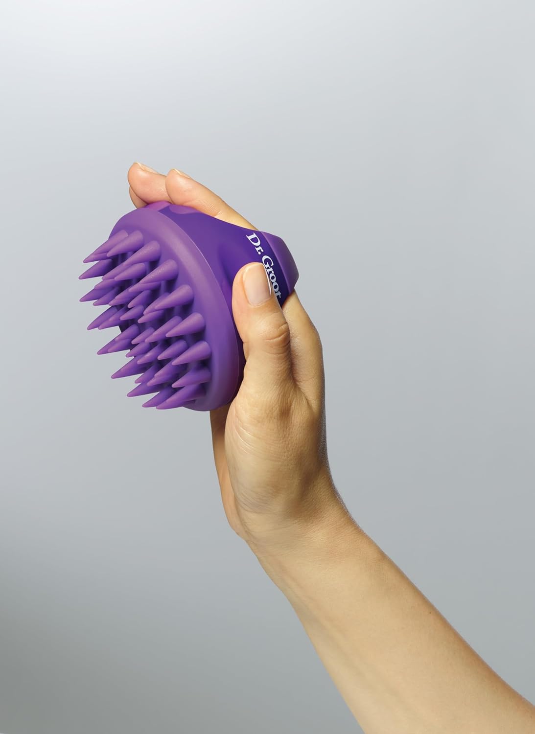 Dr. Groot Premium Scalp Cleansing Brush,Hair Scalp Massager,Scalp Scrubber with Soft Silicone Bristles,Hair Shampoo Brush for Scalp Exfoliation,Wet Dry Hair Brush for Scalp Care 8.9x8.9x8cm Purple