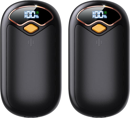 Hand Warmers Rechargeable - Magnetic Electric Hand Warmers 2 Pack, LED Display, 4 Settings Fast Heating Reusable Portable Heater Handwarmers for Golf Hunting Camping Essentials, Gifts for Men Women