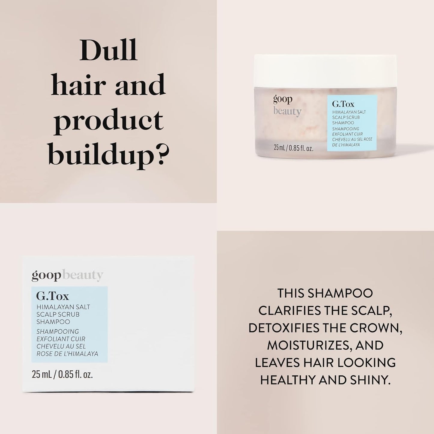 goop Beauty Scalp Scrub Shampoo | Exfoliator to Dexofiy & Purify | Himalayan Salt & Rosehip Oil | Cleanses Hair of Product Buildup | 6.7 fl oz