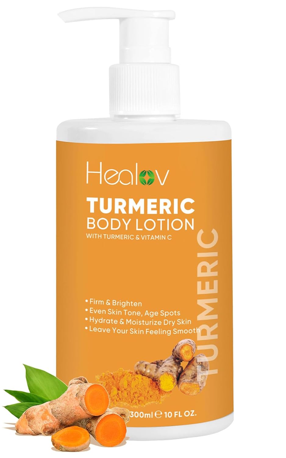 Turmeric Lotion for Spots - Natural Turmeric Skin Brightening Cream for Face & Body - Cleanse Skin, Fight Acne, Even Tone, Clear Scars, Sun Damage, & Discoloration - with Vitamin C