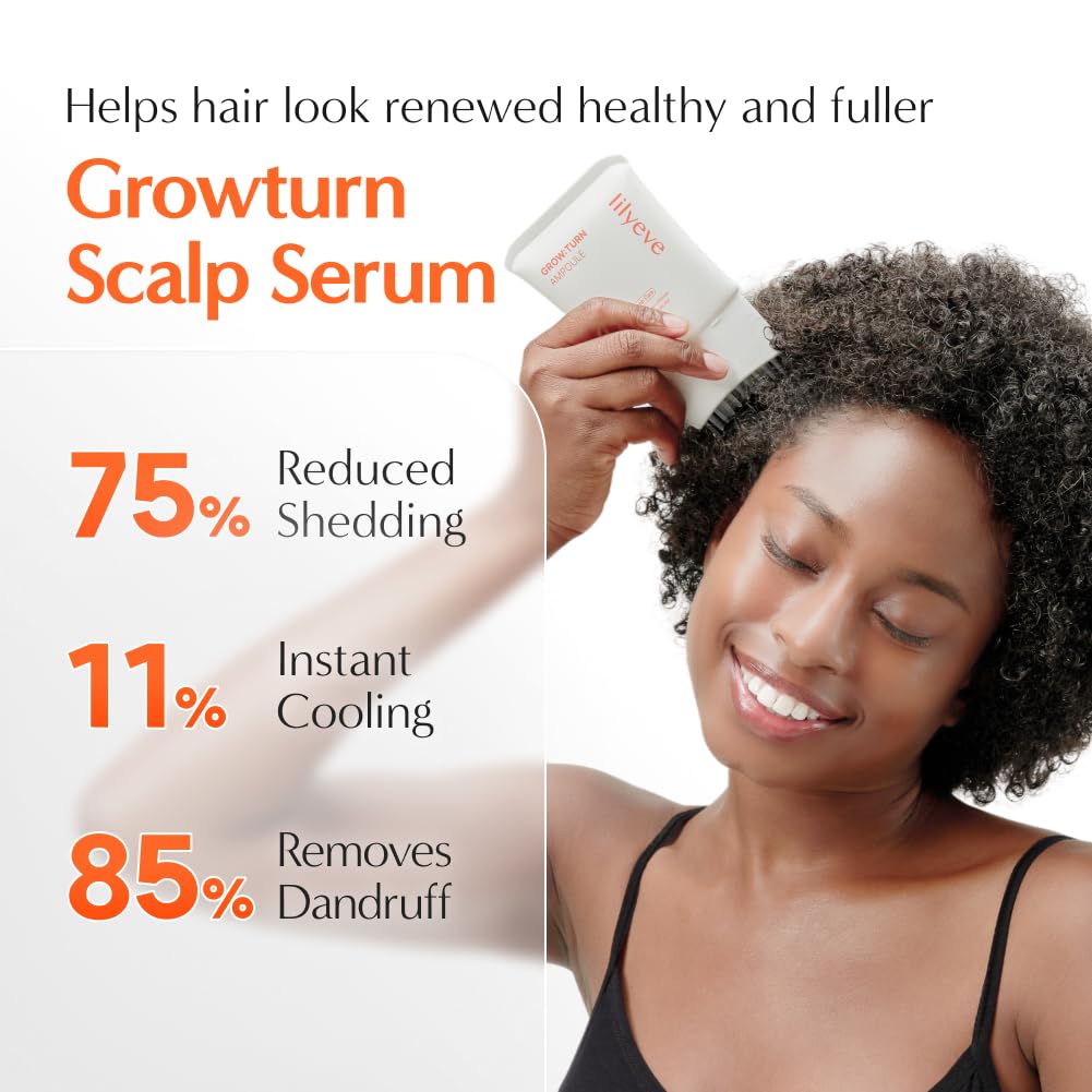 Growturn Hair Growth Serum with Built in Brush for Hair Growth & Thickening | Treatment for Thinning Hair, Hair Loss | Low Irritation, Fragrance-Free, Sulfate & Paraben-Free, 3.38 fl. oz. (Pack of 2)