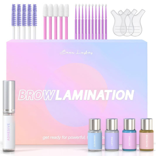 Brow Lamination Kit by Beau | Professional Eyebrow Lamination Kit with Keratin Conditioning | Instant DIY Eye Brow Lift Kit for Fuller, Thicker, Beautiful Brows | Easy to Use & Long Lasting Results