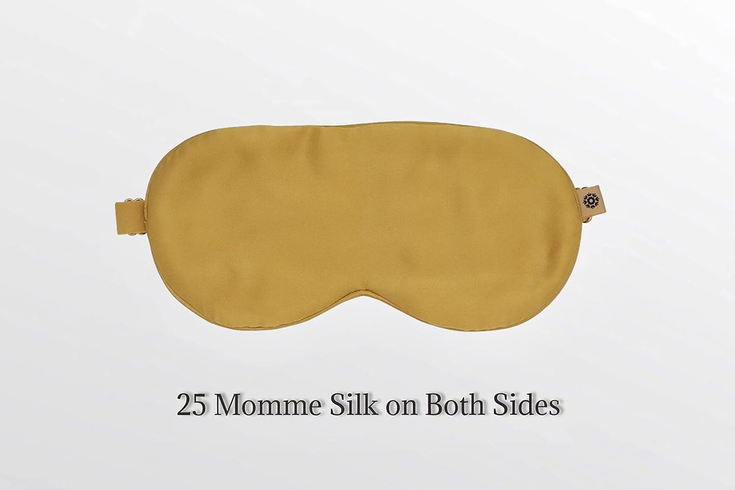 Premium Handcrafted 25 Momme Mulberry Silk Eye Mask for Sleeping (Golden Honey)