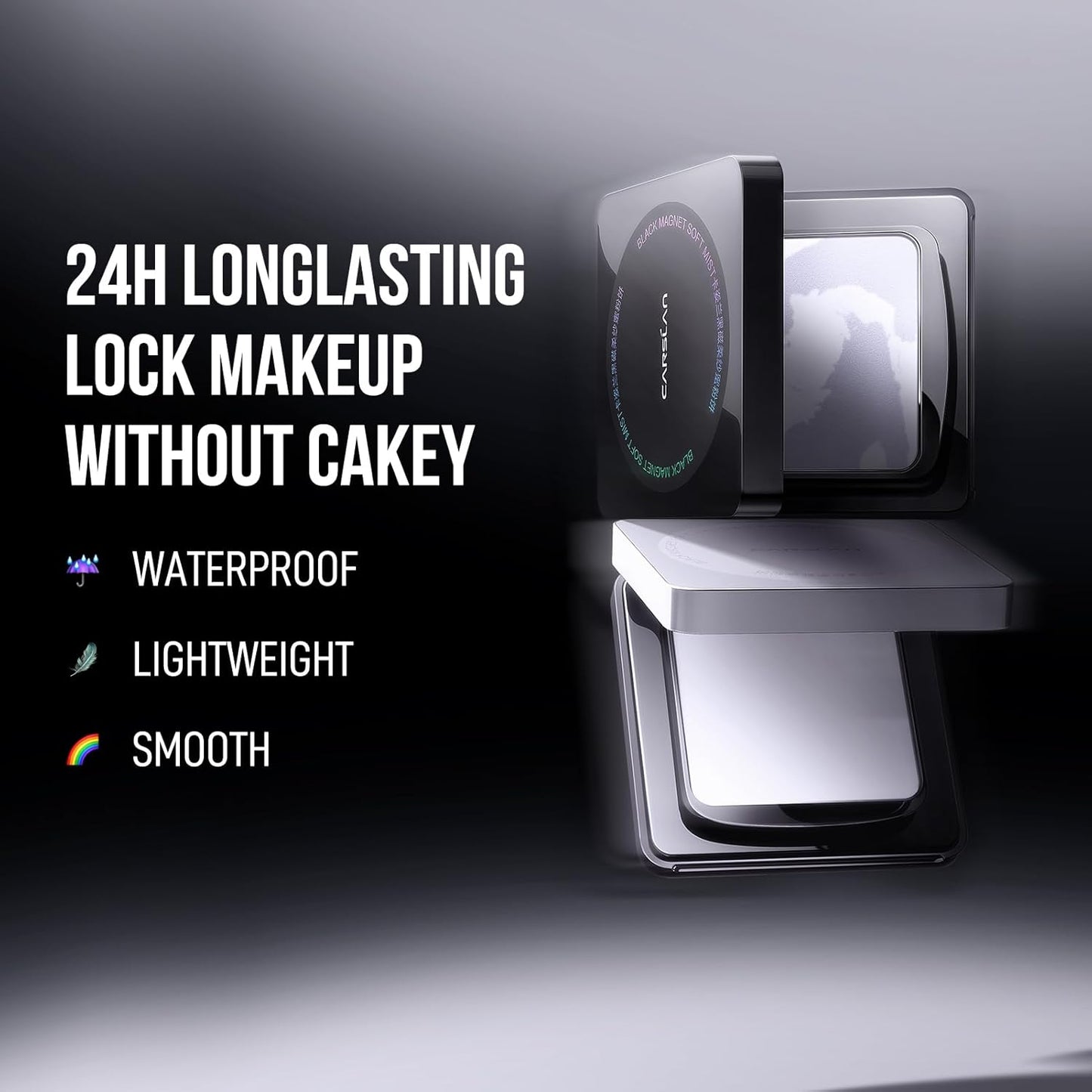 1.0 Waterproof Face Pressed Powder Compact, 24H Longlasting Oil Control Pressed Setting Powder Talc-Free Makeup, Shine Free, Poreless, Smooth, 01 Golden for dry&com skin (0.28Oz)