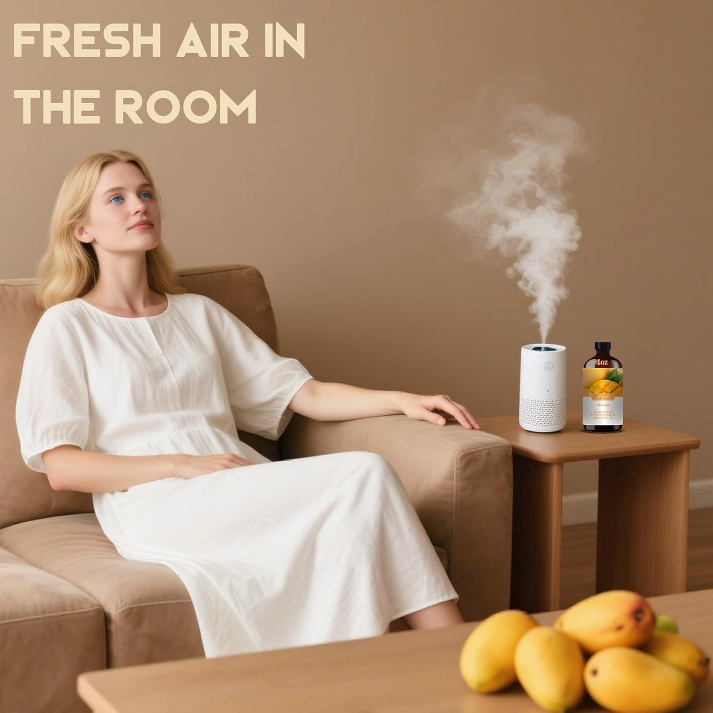 Mango Fragrance Oil-Mango Essential Oil 4.33oz (130ml)-100% Pure Natural Scent for Diffusers, Candles, Soap Making & Aromatherapy-Relaxing Home & Gift Essential Oil for Bath, Massage