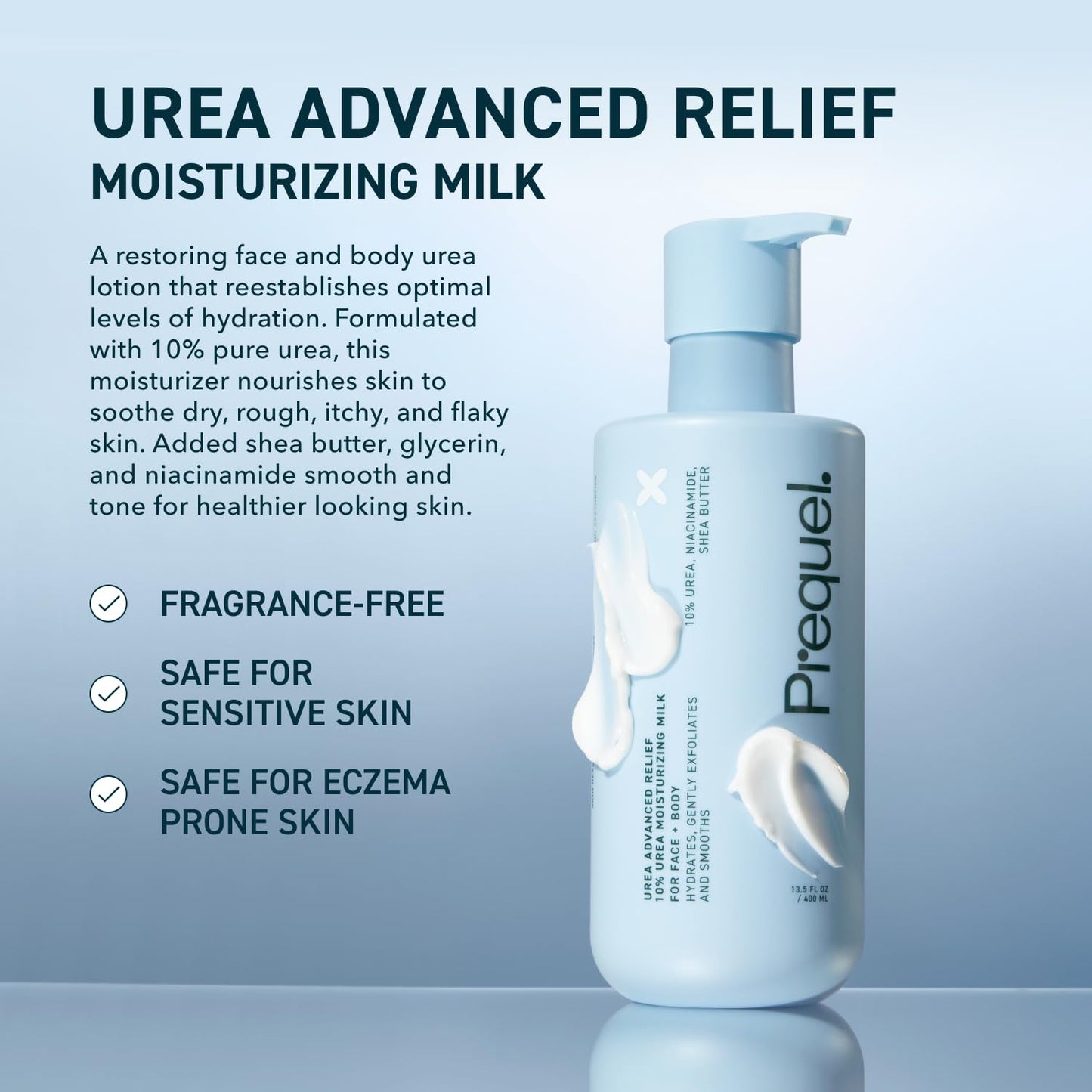 Skin Urea Advanced Relief Moisturizing Milk, 10% Urea Lotion for Face and Body, Unscented, Hydrating Cream for Extremely Dry Skin, Soothing for Sensitive Skin - 6.75 fluid ounce (Pack of 2)