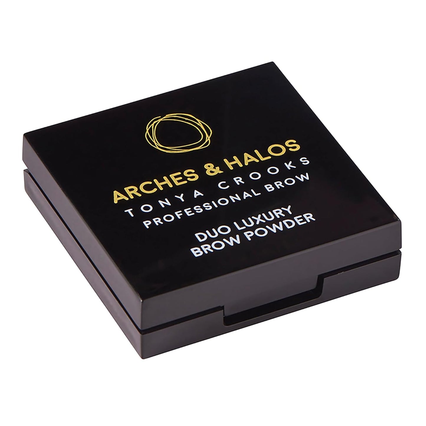 Arches and Halos Duo Luxury Brow Powder - Eyebrow Shaper and Color - Powder Compact with 2 Neutral Shades - Mocha Blonde - 0.1 oz