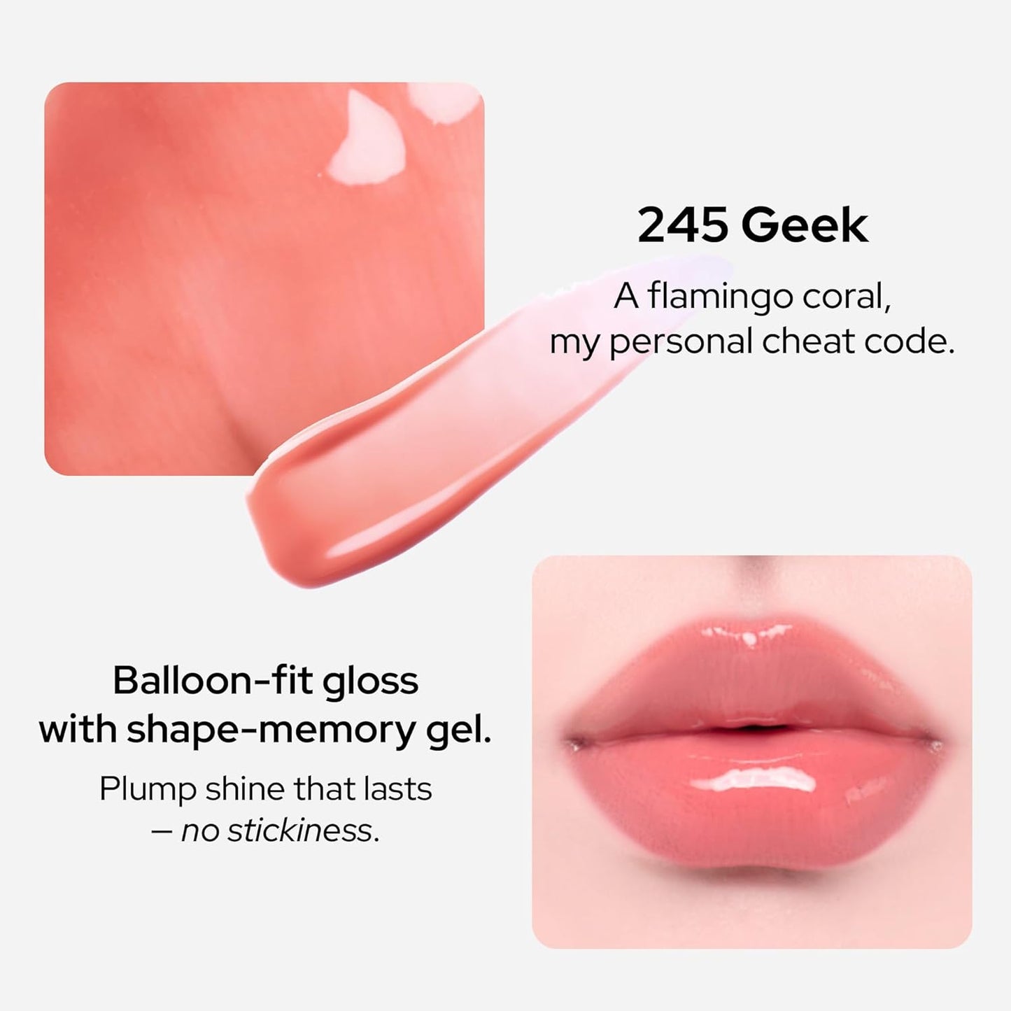 Unseen Balloon Tint, 6 Colors Set for All Skin Types. Buildable Color, Long Lasting Glossy Lip Stains, Lightweight Lip Gloss Make up (GEEK, 1 Oz)