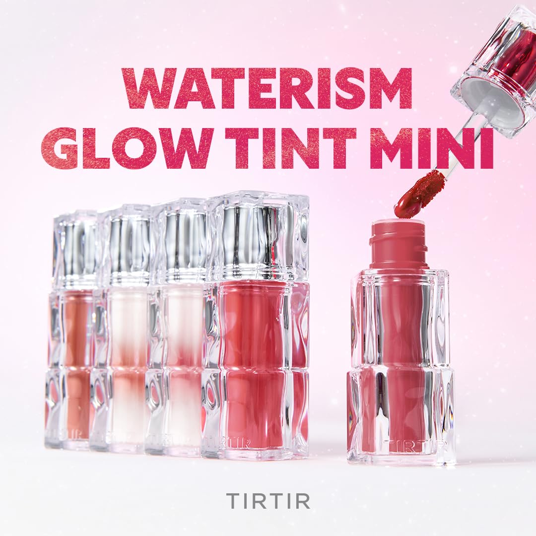 TIRTIR [*Mini Size Waterism Tinted Lip Gloss #12 Rich Rush, 0.06 Fl Oz – Kiss Ready Lipgloss, 12H Long Lasting Non Sticky Natural Tinted Glow Korean Multiuse Cheek and Lip Tint for Women gift