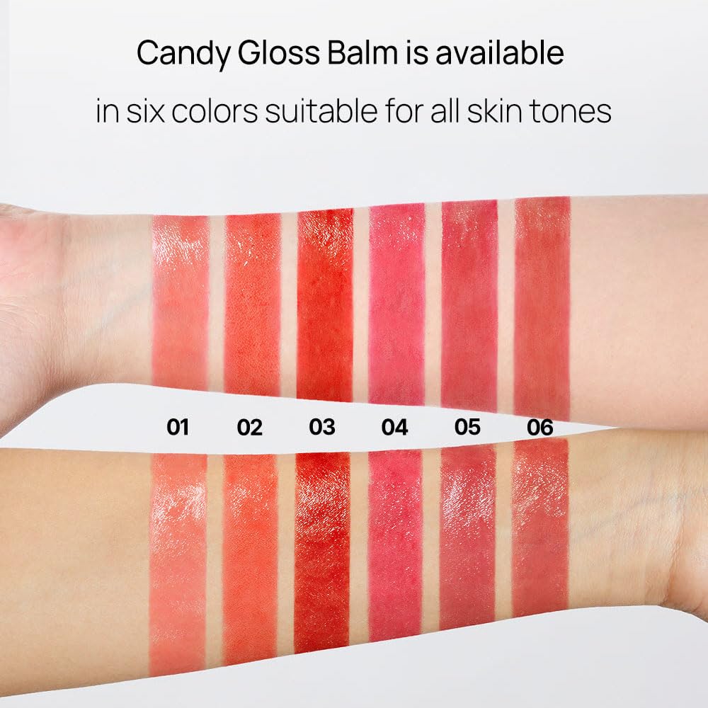 YNM Candy Gloss Balm (04 PEONY BERRY, 3g) (+9 colors) K-beauty, Tinted, Color Lipstick Balm, Glossy, Moisture, korean, Jello lips, Non-Sticky and Long-lasting