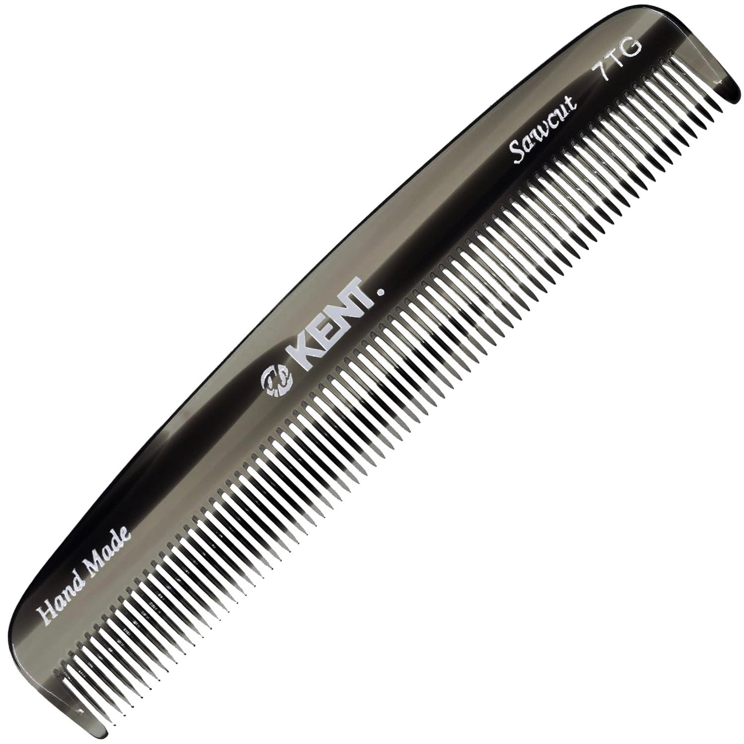 Kent 7T G All Fine Tooth Pocket Comb-Handmade Hair Comb for Grooming and Styling-Travel Comb for Hair Care,Mustache and Beard Care, Use Dry or with Balms, Saw Cut and Hand Polished for Wet or Dry Hair