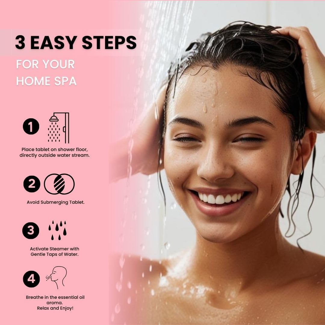 Premium Organic Shower Steamer- Shower Steamers Aromatherapy Essential Oil Infused, 6 Cubes Body Restore Shower Steamers Spa Gifts for Women, Shower Bomb