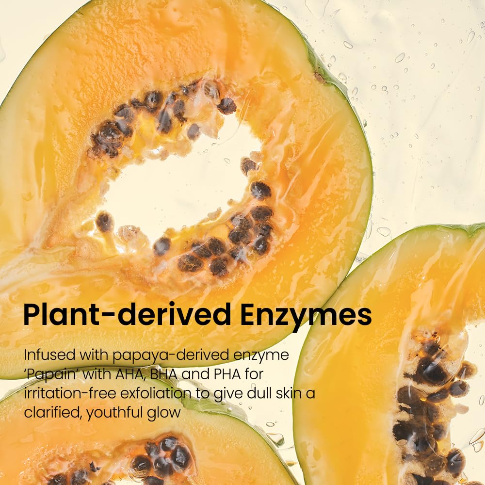 Wormwood Enzyme Cleansing Pack – Korean Powder Face Cleanser & Exfoliant with Papaya Enzyme, AHA BHA PHA, Low pH, Clears Acne & Pores, Smooths Texture, for All Skin Types, 2.82 oz.