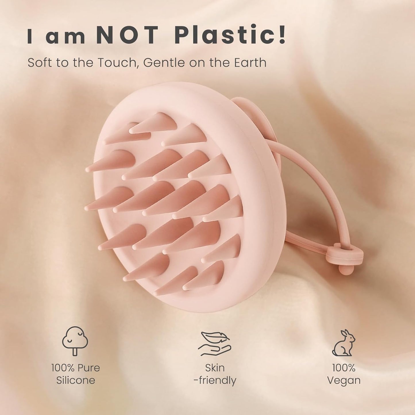 AIMIKE Scalp Massager - Silicone Shampoo Brush for Hair, Dandruff Removal & Hair Growth Stimulator - Exfoliator for Dry & Wet Scalp