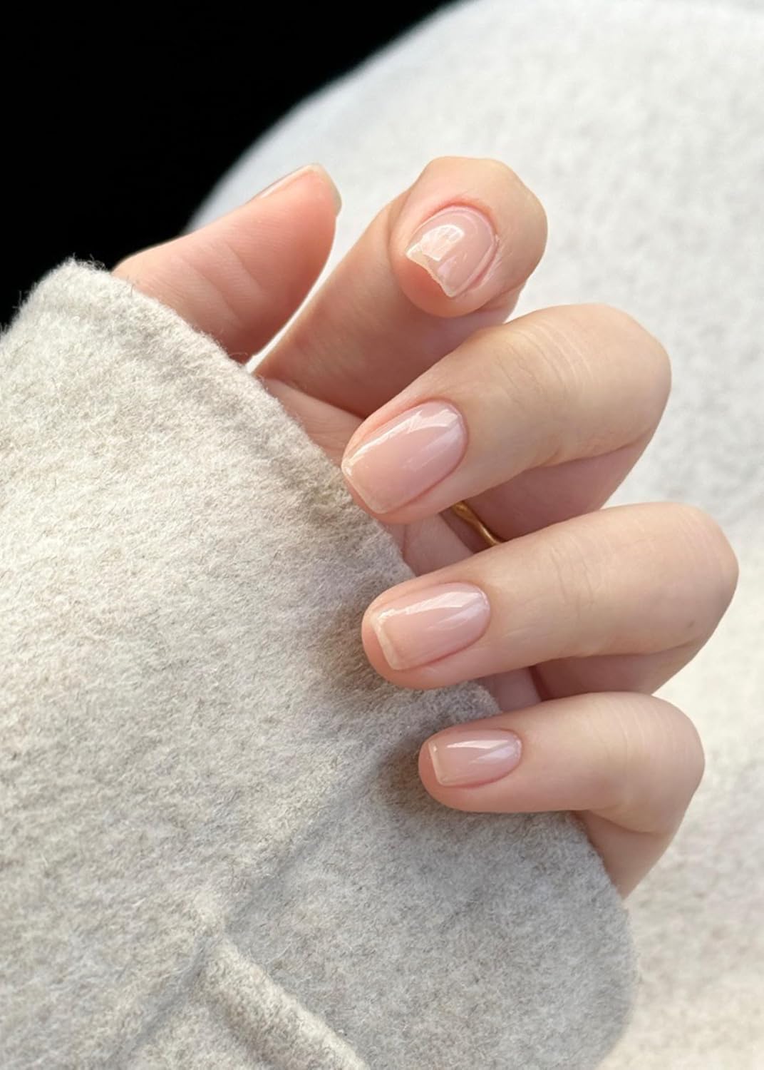 Nail Polish Strips, 20Pcs Salon Quality Gel Nail Stickers, Easy Long Lasting Wraps for Short Nails no UV Light Needed (Clear)