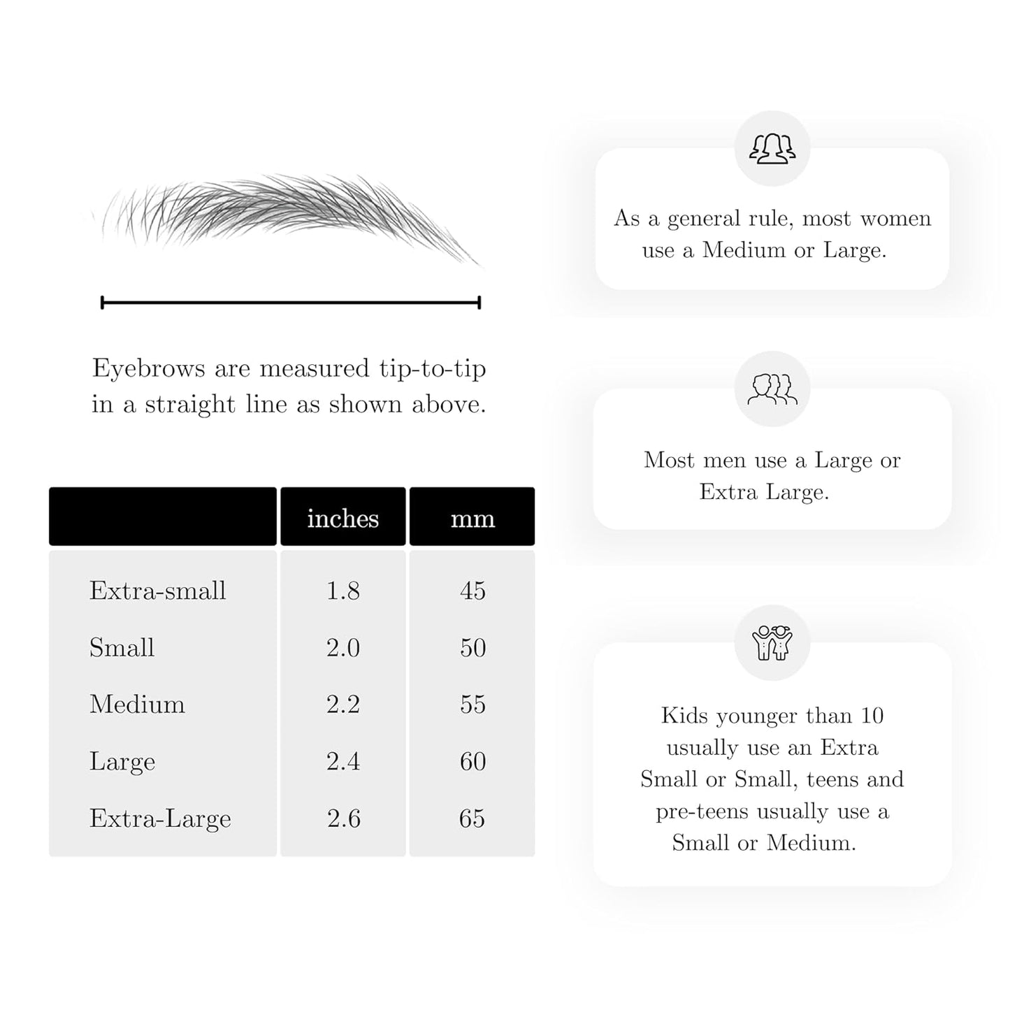 (10 pairs) Natural Black Temporary Eyebrow Tattoo - Extra Large Size - Waterproof & Smudgeproof - Assertive Arch Style Eyebrow Stickers - Sheet Lasts up to 30 Days - Won't Work on Existing Brows