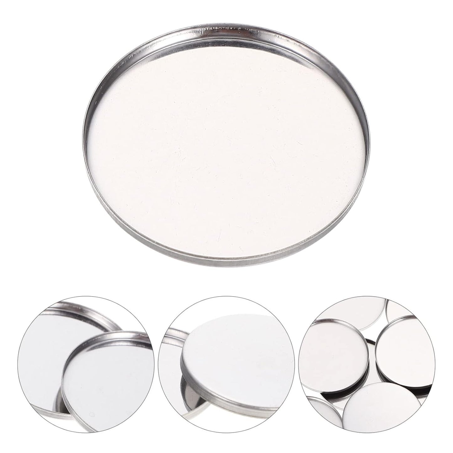20pcs Metal Makeup Eyeshadow Jars Pan Palettes Tin Lipstick Foundation Single Holder Watercolor Eye Tray Steel Round Blush Pans Magnetic Cosmetic Plate Empty Pigment for