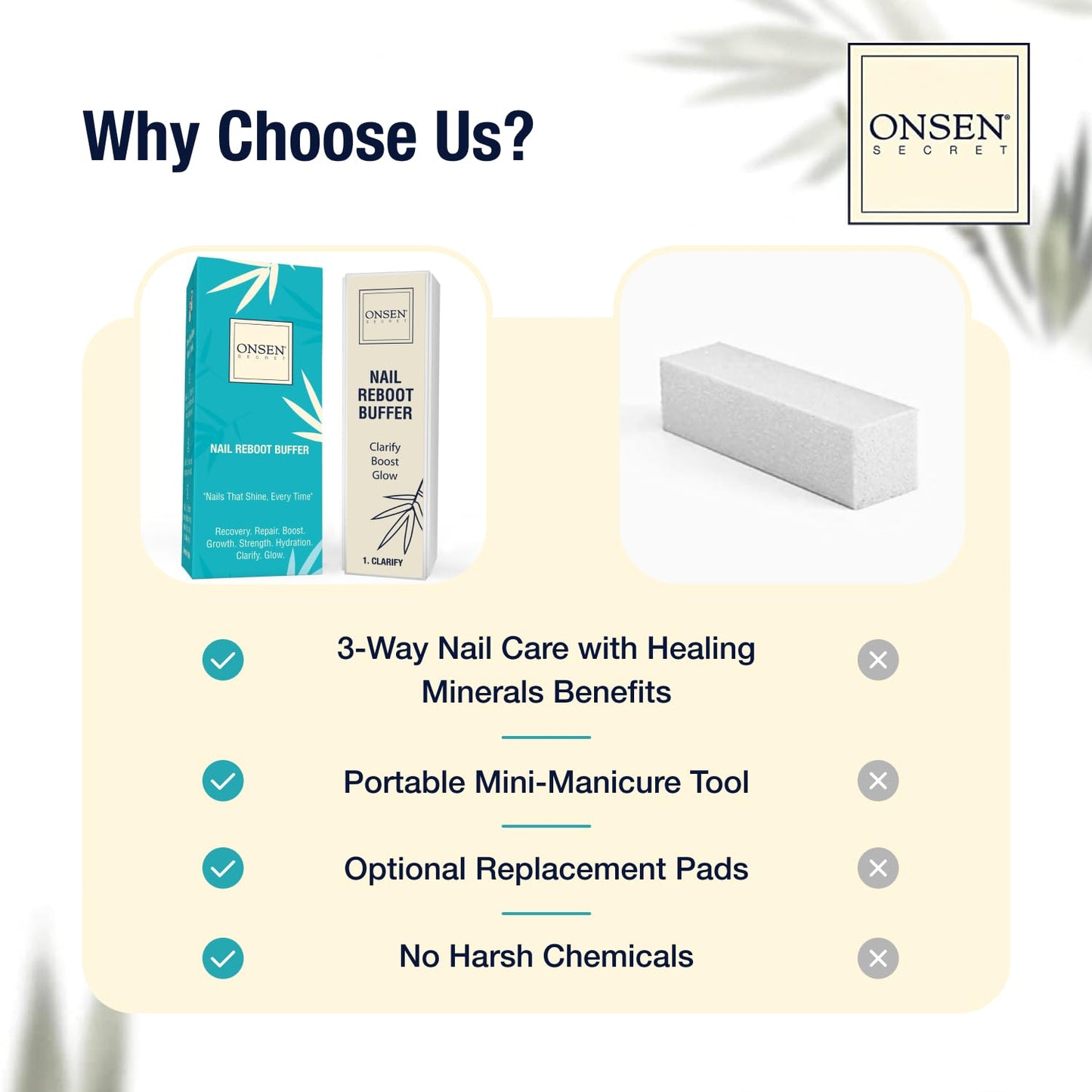 Professional Nail Buffer Replacement Pads | Ultimate Shine Nail Buffing Pads w/ 3 Way Buffing Methods - 1 Pack of 4 Combo Buffer Pads by Onsen