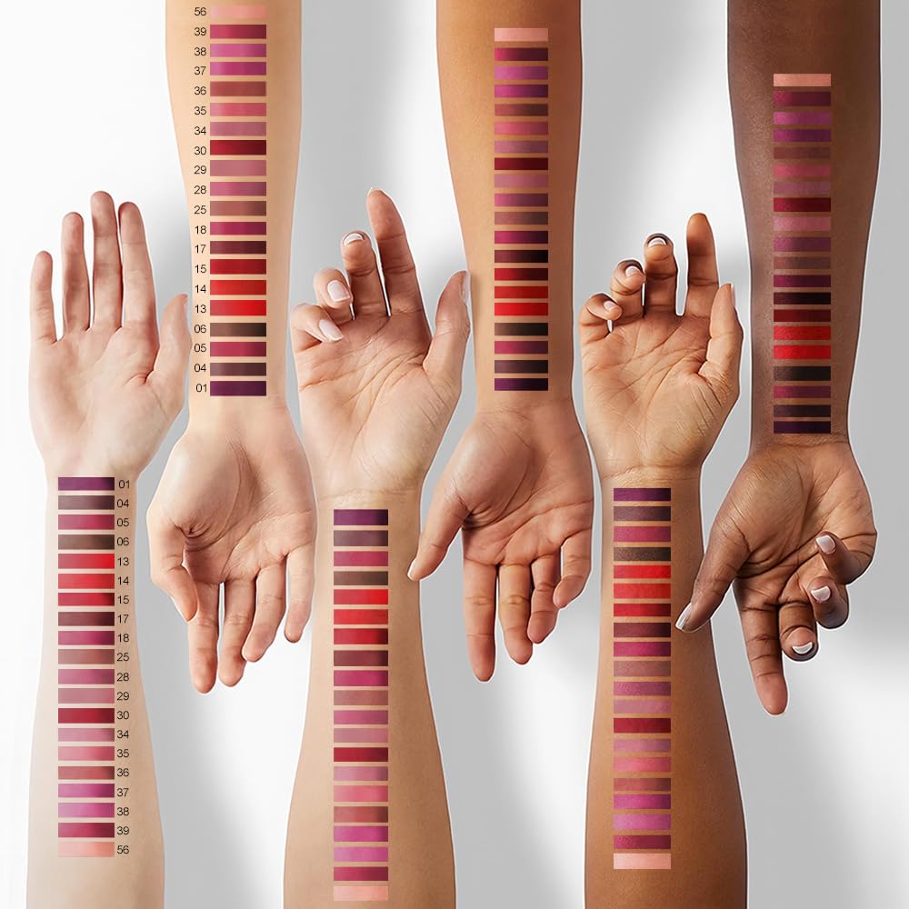 evpct 1Pcs Bright Fire Ruby Red Matte Lip Liner and Liquid Lipstick Stain Makeup Set for women, Red Long Lasting Smudge Proof Lipstick labiales matte mate larga duracion listip 24 hours originales,14#