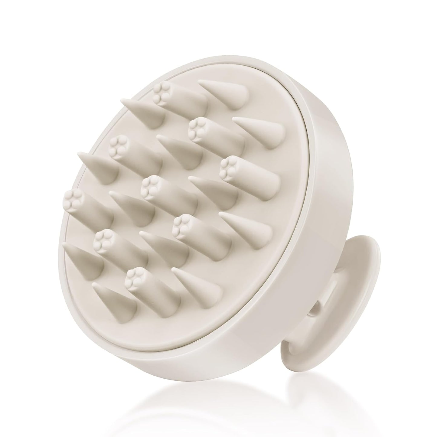 HEETA Hair Scalp Massager Brush, Updated Hair Shampoo Brush, Wet & Dry Scalp Exfoliator with Soft Silicone Bristles, Head Massager Washing Hair Care Tool for Women Men Kid, Bright Beige