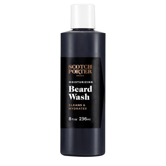 Scotch Porter Moisturizing Beard Wash – Cleanse, Refresh, Hydrate & Soften Coarse, Dry Facial Hair while Protecting Skin for a Fuller/Healthier-Looking Beard – Original Scent, 8 oz. Bottle