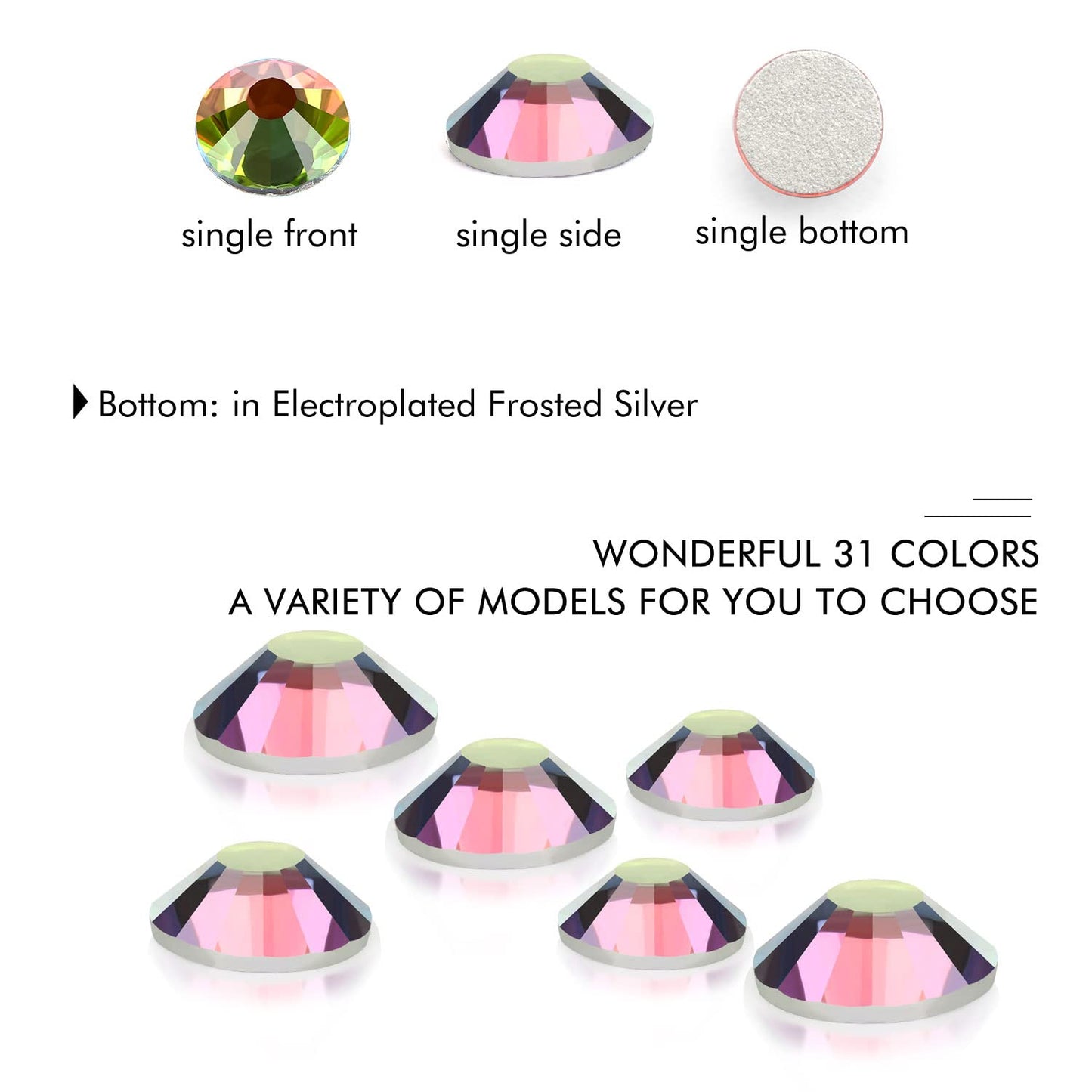 1440Pcs Blaze Crystal Rhinestones,Glass Flatback Rhinestones Gemstones for Nail Face Makeup Art Crafts Clothes Decoration -(SS20,4.8mm,Blaze)