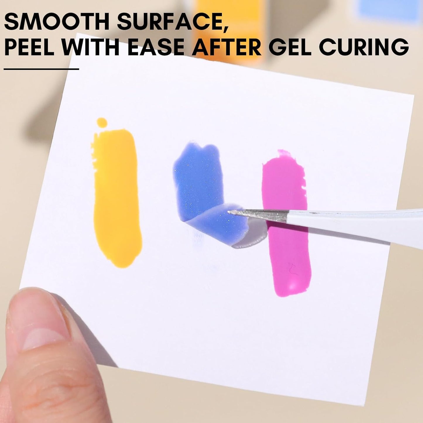 Makartt Gel Nail Polish Palette Paper, Disposable Nail Art Mixing Palette Papers Portable Waterproof Nail Art Drawing Makeup Palette Nail Gel Mixing Tool Nail Supplies Home Salon 50PCS