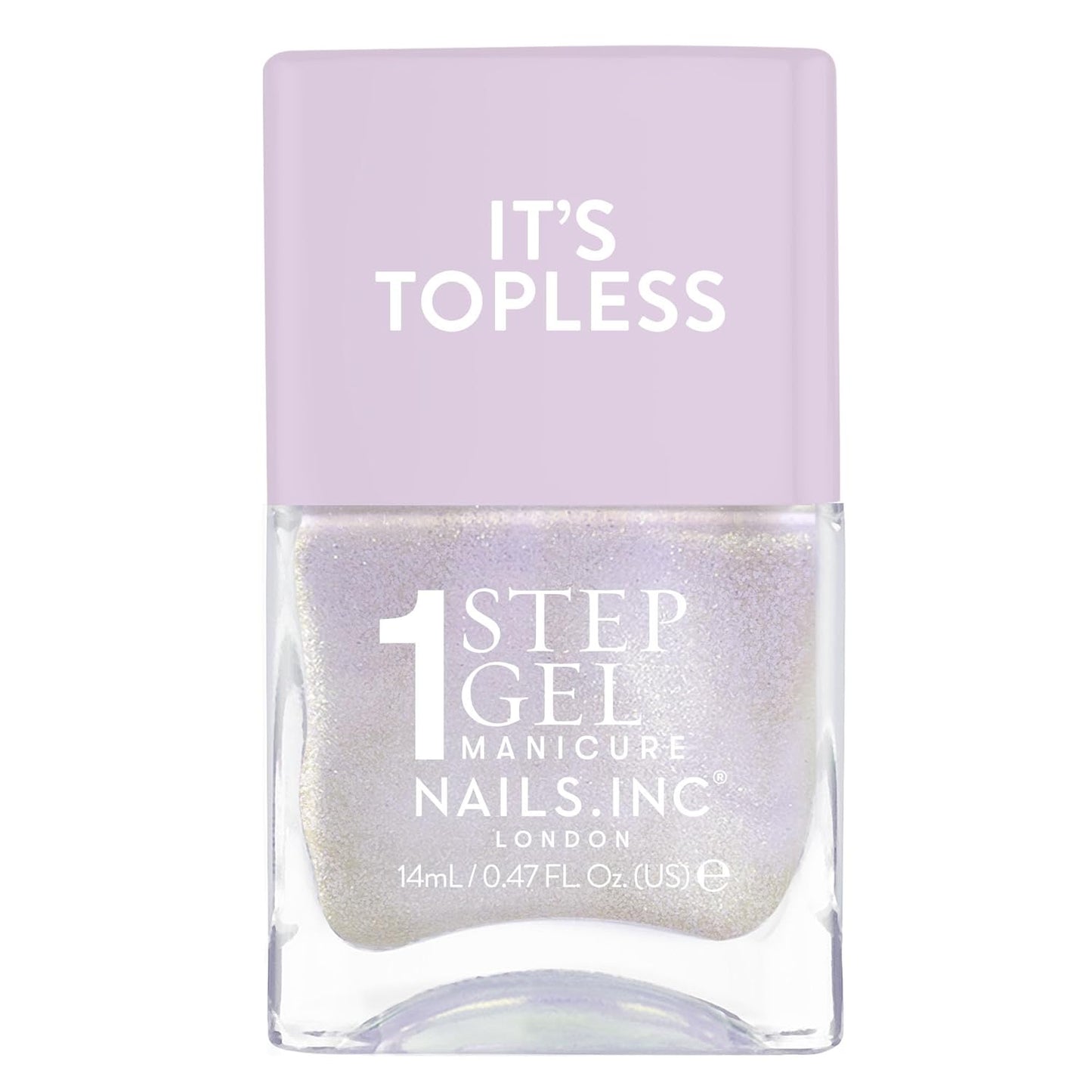 Nails Inc It's Topless Gel-Like Nail Polish, 4-in-1 Base Coat, Treatment, Color & Top Coat, Long Lasting, Strong, Chip Free Nails, Glossy Salon Quality Manicure, Air Dry Nail Polish, Halle, 0.47 Fl Oz