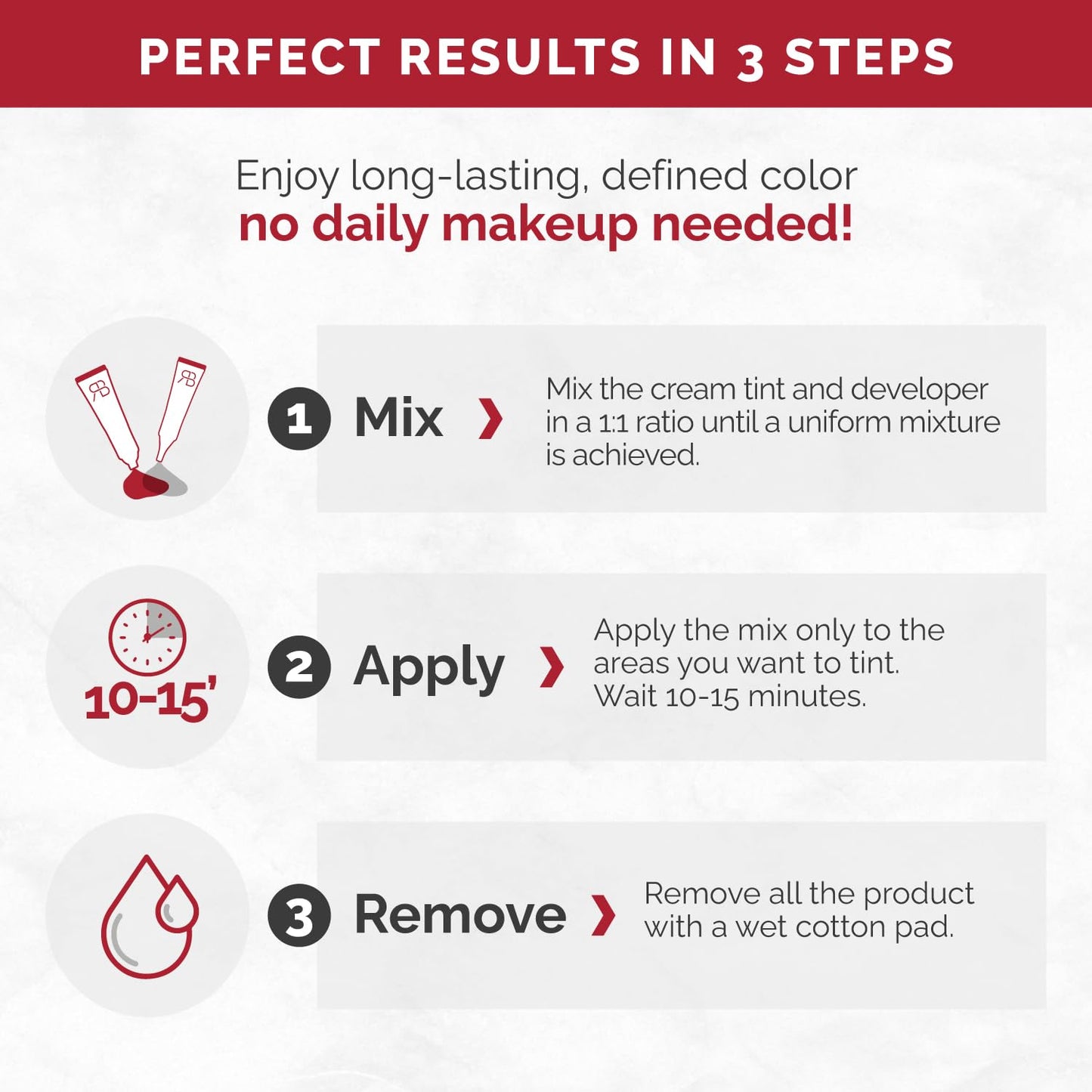 RB RENATA BEAUTY Tint Kit – Cream Hair Dye Kit with Developer and Application Brush for Spot Coloring - Covers Gray Hairs, Smudge-Proof, Long-Lasting Up to 4 Weeks, 20 Applications [Black]