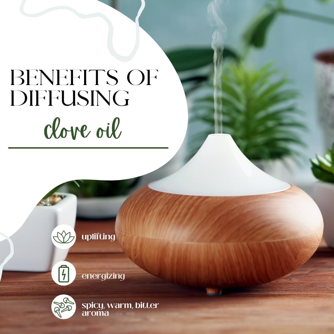 Clove Bud Essential Oil - 16 fl oz (473 ml) Amber Glass Bottle - 100% Pure Essential Oil - GreenHealth