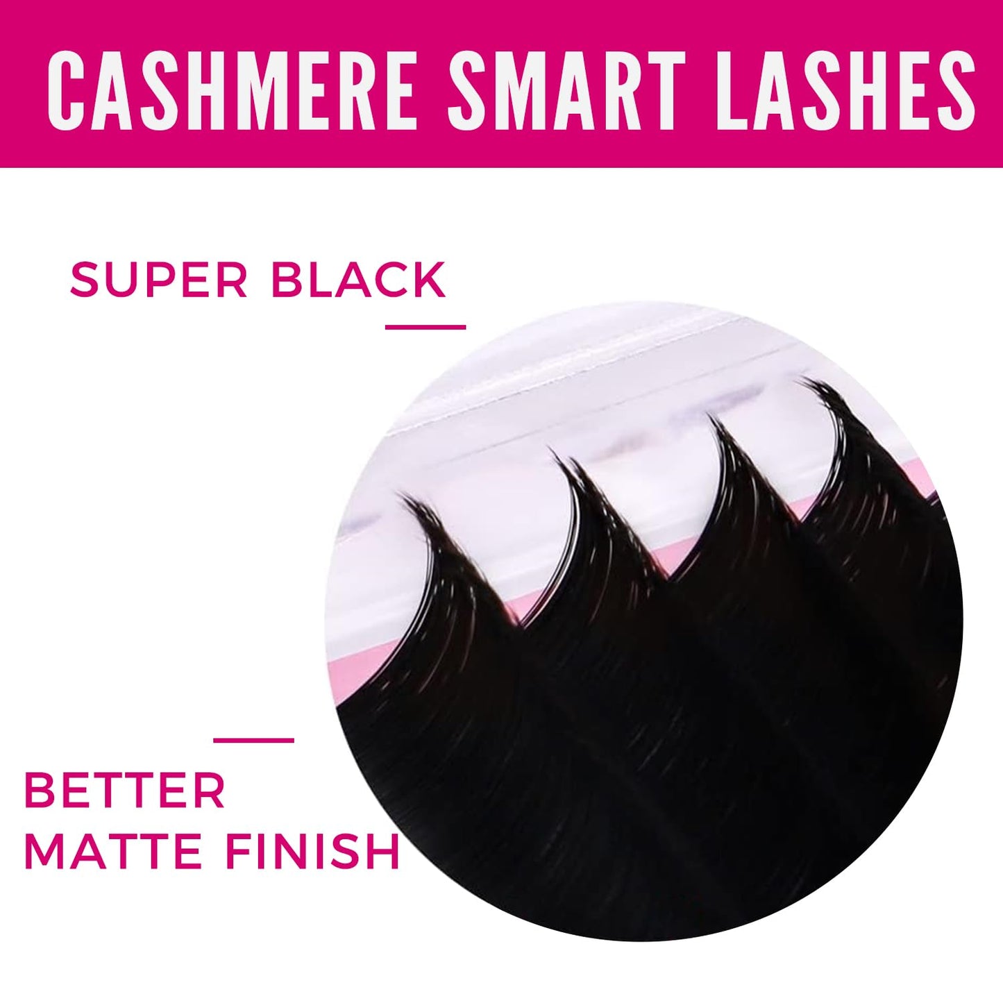 VEYES INC Cashmere Smart Fan Lash Extensions 0.03 0.05 0.07 C/CC/D Curl 8-20mm Mixed & Single Length, Super Matte Black Volume Lashes, Professional Supplies for Lash Techs (0.05 C 9mm)