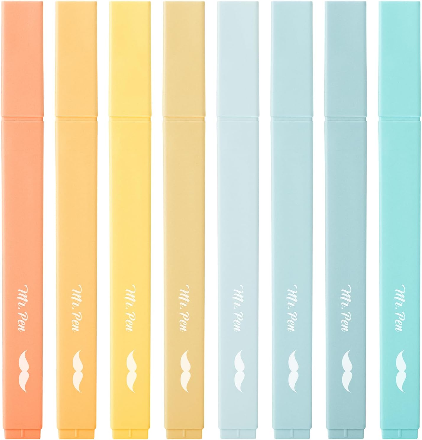 Mr. Pen- Aesthetic Highlighters, 8 pcs, Chisel Tip, Pastel Colors, Cute Highlighters Assorted Colors, Back to School Supplies
