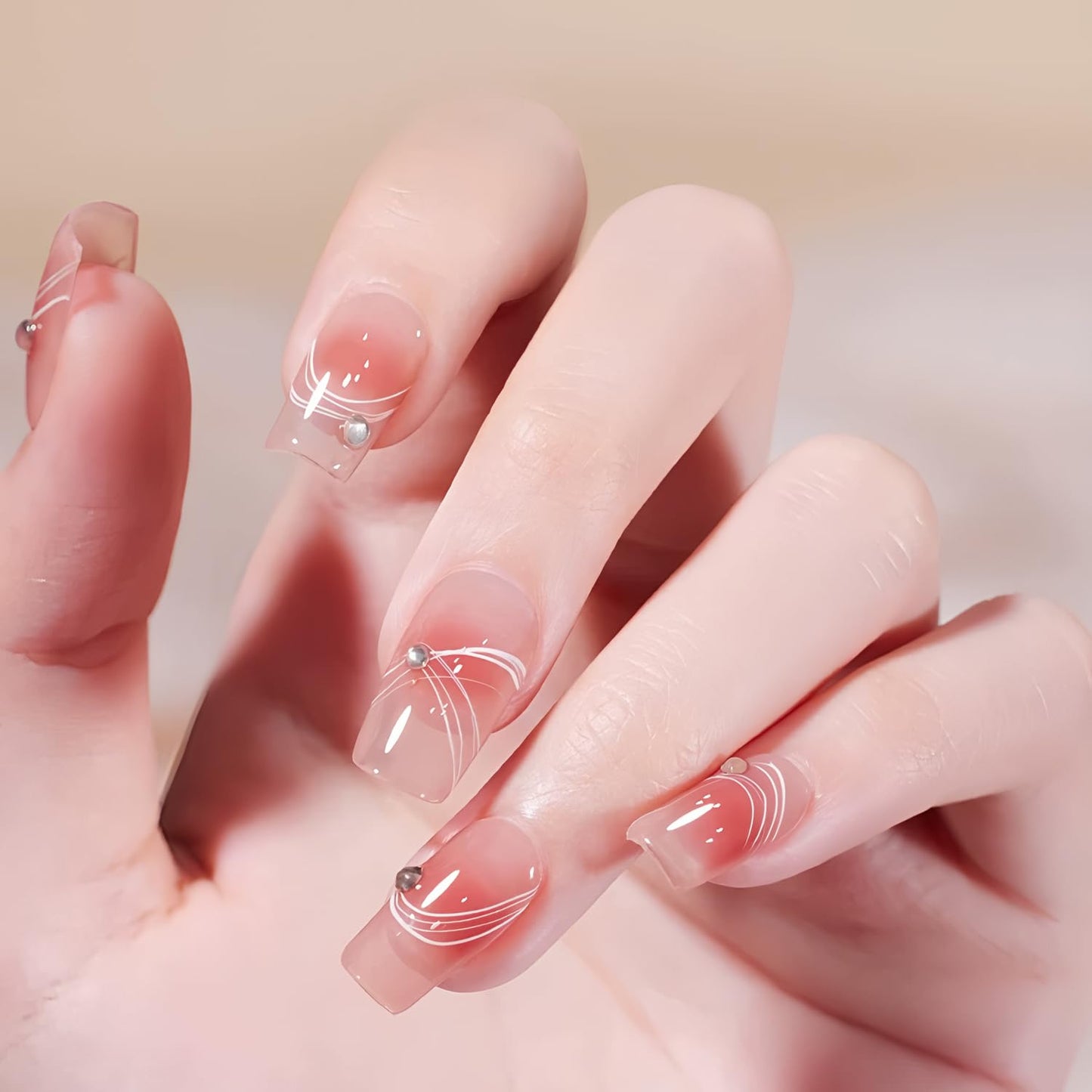 Vishine 2 Pcs 16ml Blooming Gel, Clear Blooming Nail Polish, Spreading Effects Soak Off UV Gel Natural Stone Watercolor Floral Print for Nail Art Design Manicure