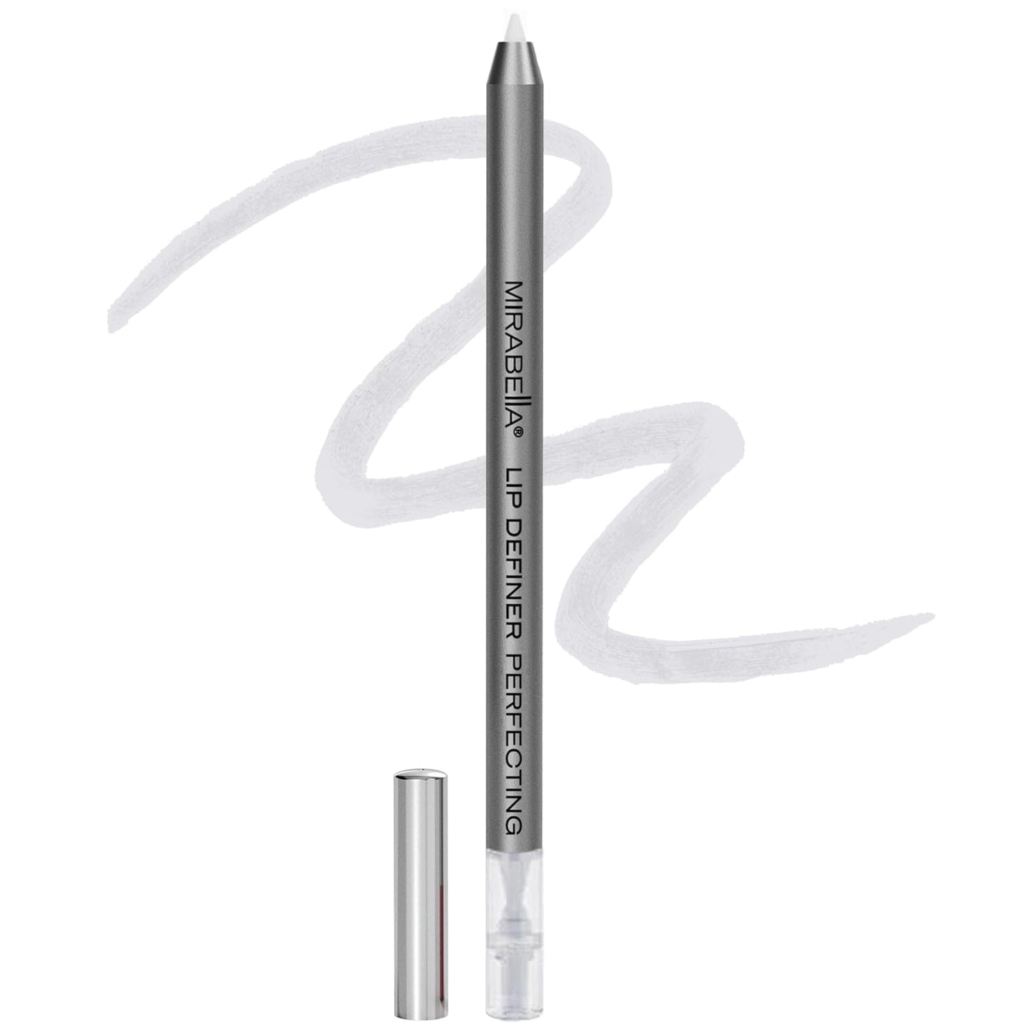 Mirabella Line & Define Lip Definer Lip Pencil, Smoothing & Moisturizing Retractable Lip Liner with Long-Lasting & Ultra-Creamy Formula, Antioxidants Vitamin C & E, & Built-In Sharpener - Clear