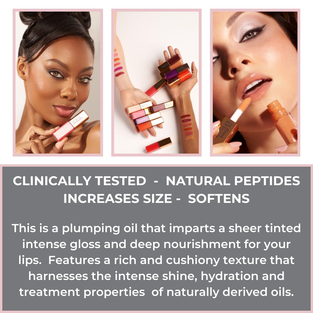 Rinna Beauty Larger Than Life Lip Plumping Oil - Power - Moisturizes & Hydrates Lips - Natural Plumping Over Time - Vegan, Cruelty-Free, & Paraben-Free 0.3 Fl Oz