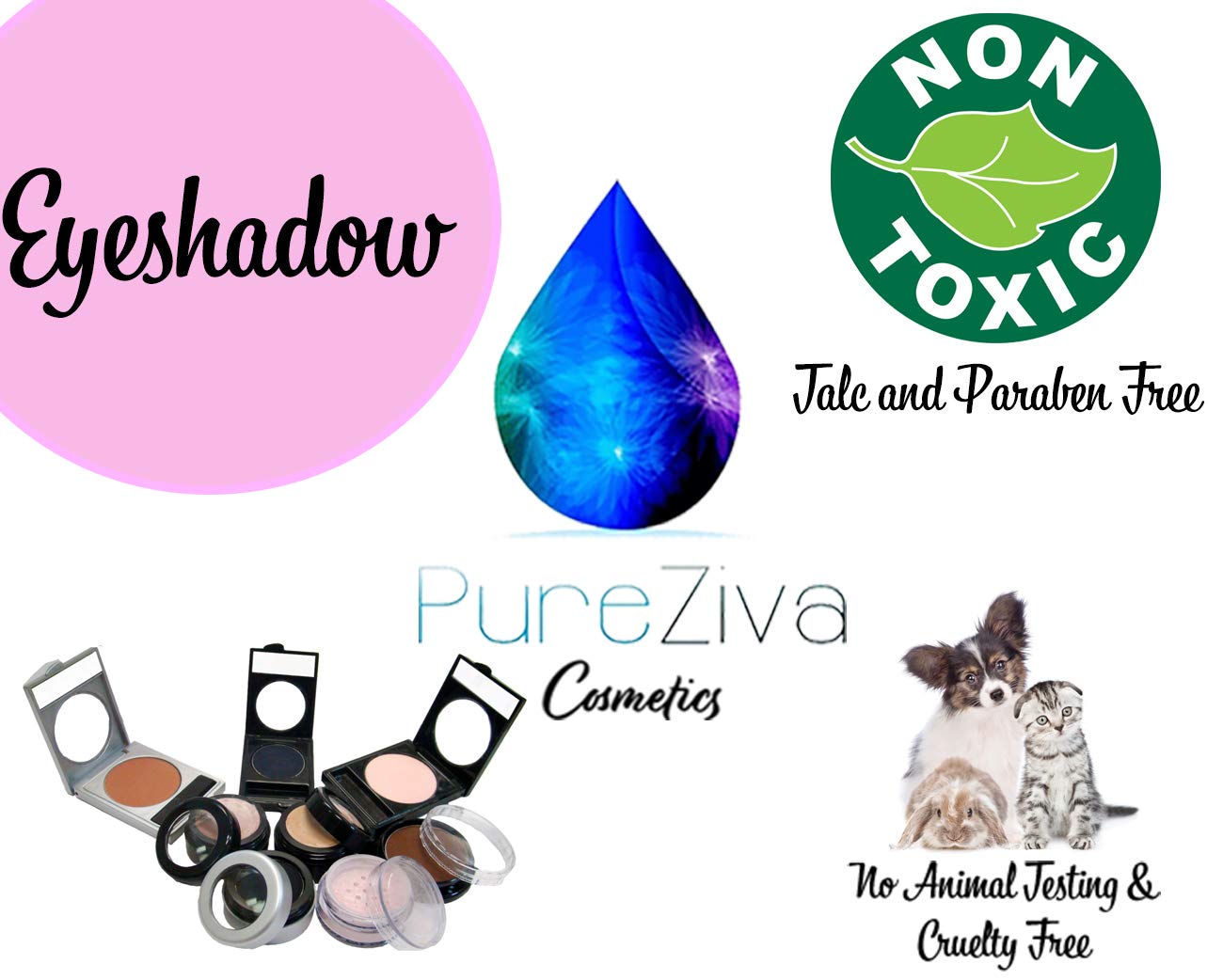 Peacock Neon Jewel Tone Blue Turquoise Teal Shimmer Pressed Powder Single Vegan Eyeshadow; Talc, Paraben & Cruelty Free